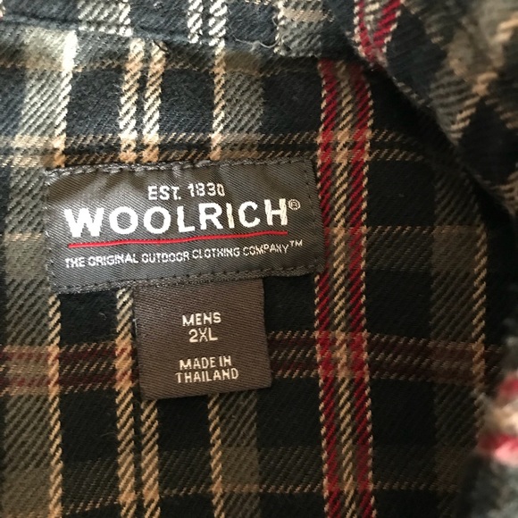 Woolrich Flanel Shirt 2XL Front Pocket 100% Cotton - Picture 6 of 8